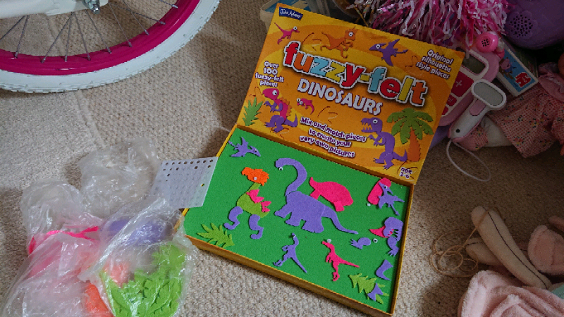 fuzzy felt dinosaurs